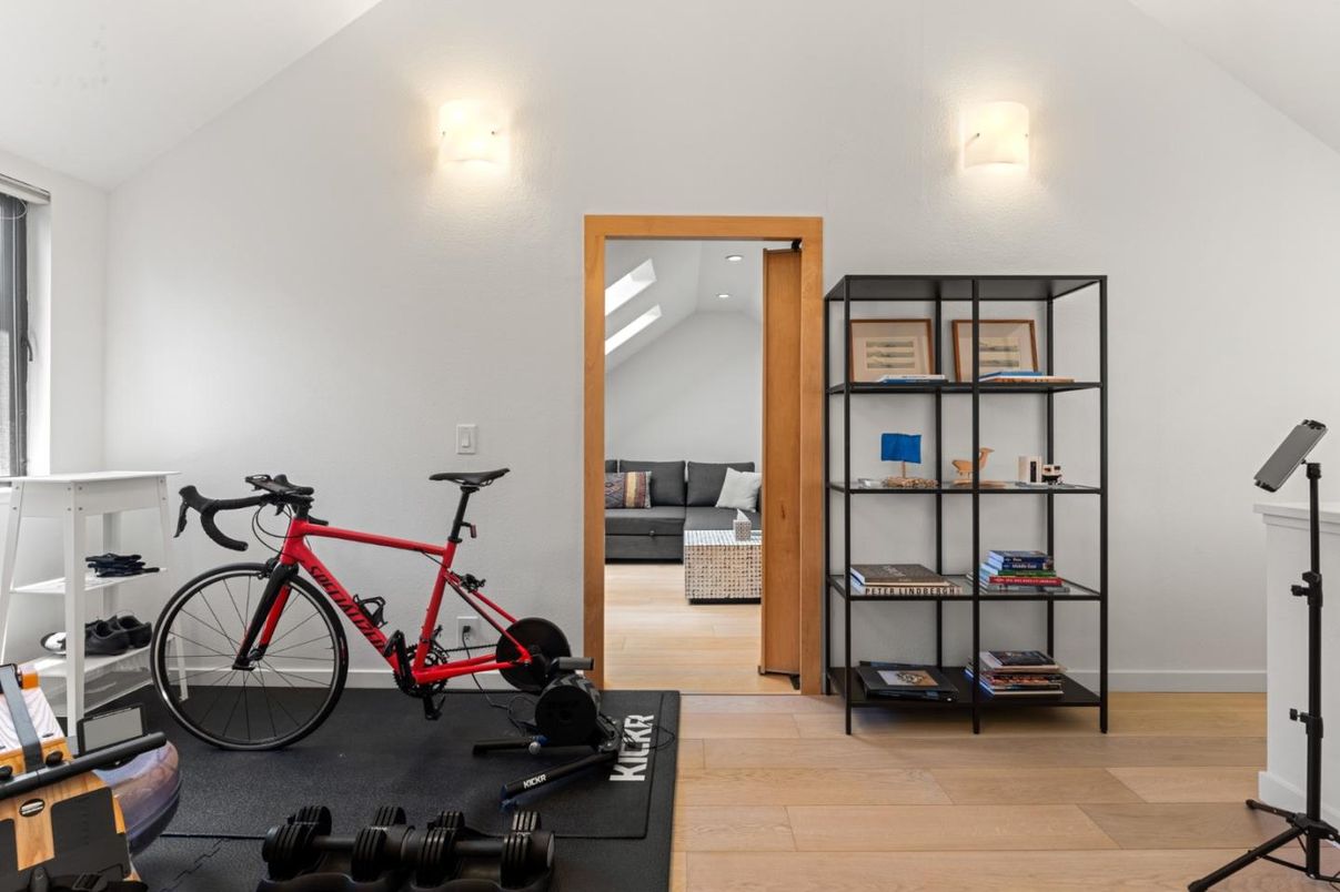 Fitness Equipment, Interior, Wood Texture Flooring