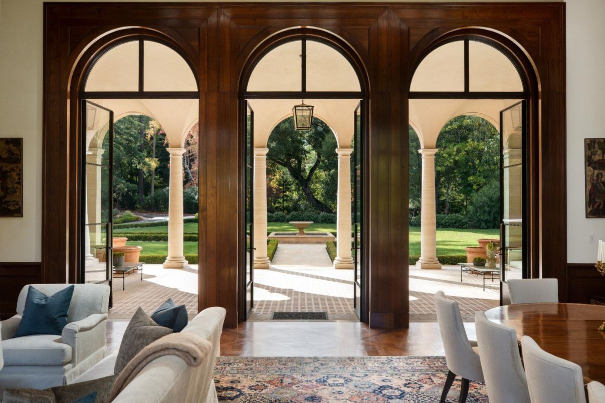 Dining room, Interior, Wood Texture Flooring
