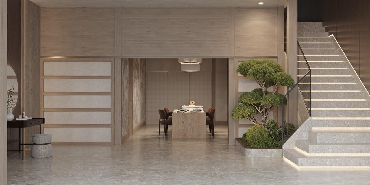 Dining room, Interior, Recessed Lighting