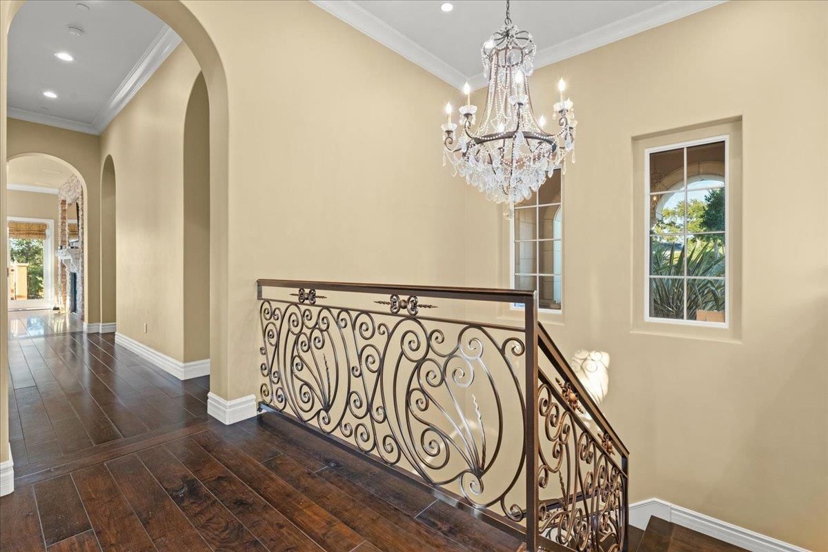 Chandelier, Interior, Recessed Lighting, Wood Texture Flooring