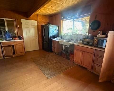 Interior, Kitchen, Wooden Ceilings, Wood Texture Flooring, Wooden Walls