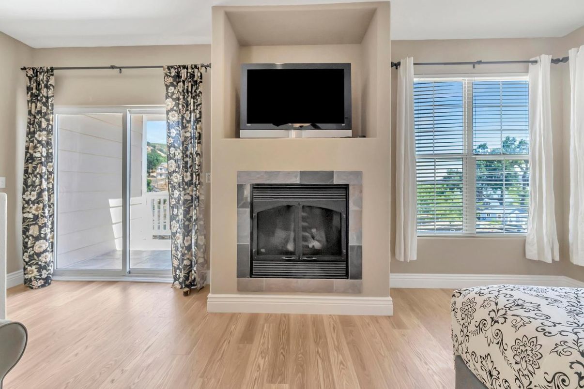 Fireplace, Interior, Wood Texture Flooring