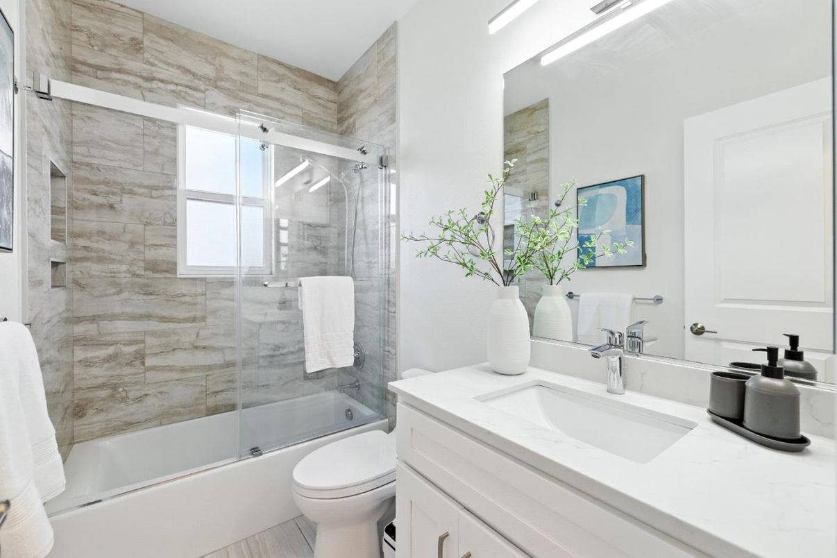 Bathroom, Glass Shower, Interior, Marble Walls