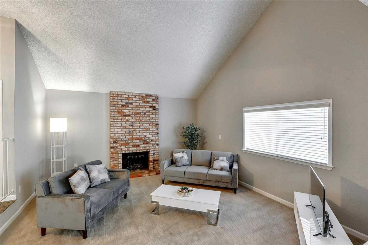 Fireplace, Interior, Living room, Stone Walls