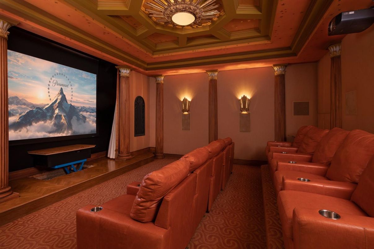 Home Theatre Room, Interior, Projection Screen, Recessed Lighting, Theatre Room