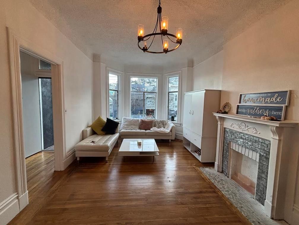 Chandelier, Fireplace, Interior, Living room, Wood Texture Flooring