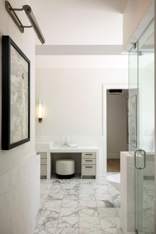 Bathroom, Glass Shower, Interior, Marble