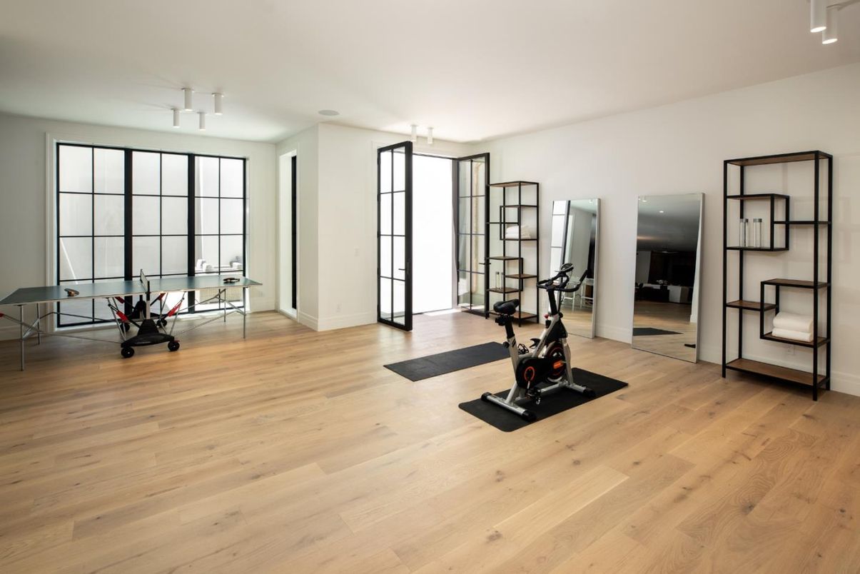 Fitness Equipment, Interior, Wood Texture Flooring