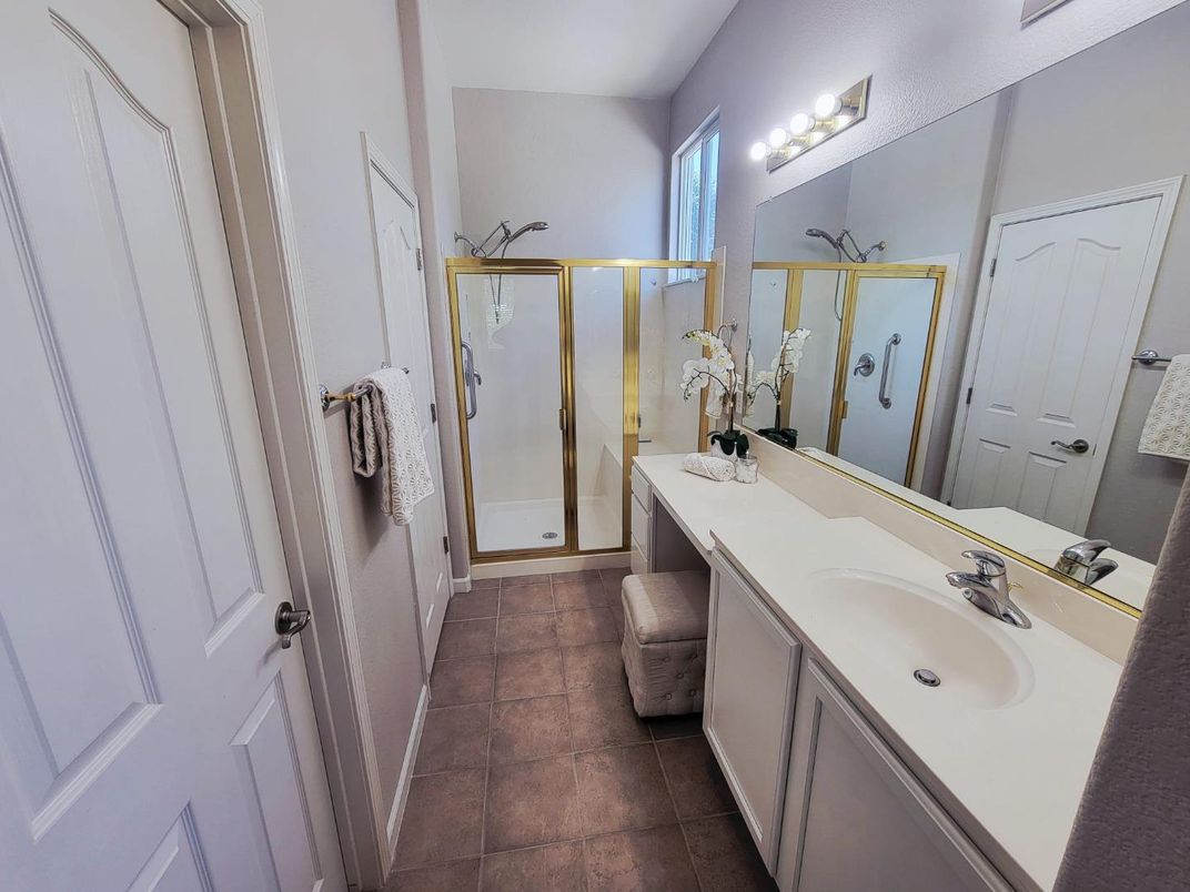 Bathroom, Dual Sink Vanities, Glass Shower, Interior