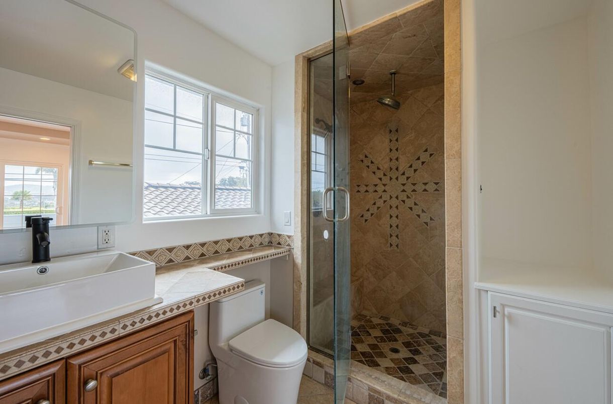 Bathroom, Glass Shower, Interior, Tile Countertops