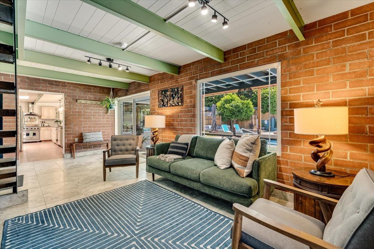 Interior, Kitchen, Living room, Stone Walls