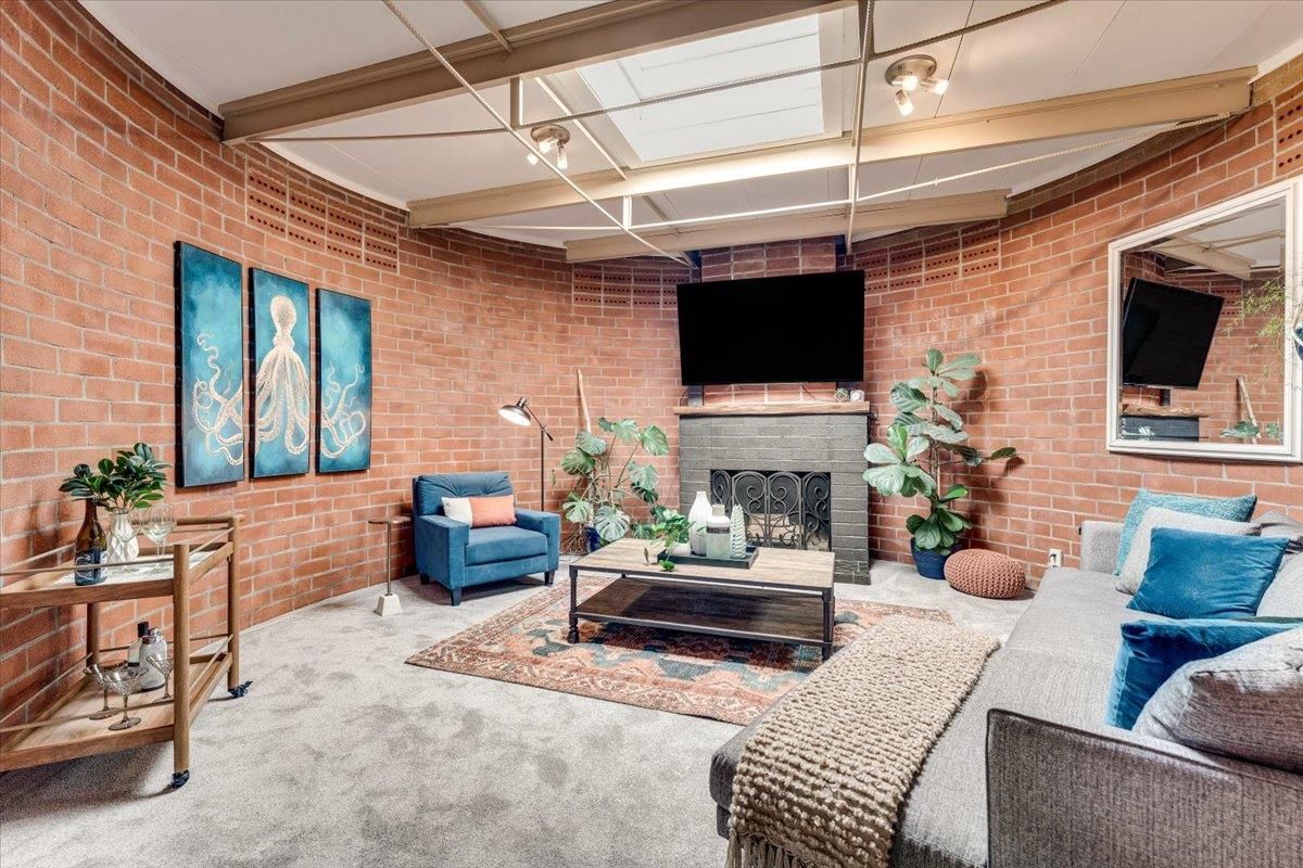 Fireplace, Interior, Living room, Stone Walls