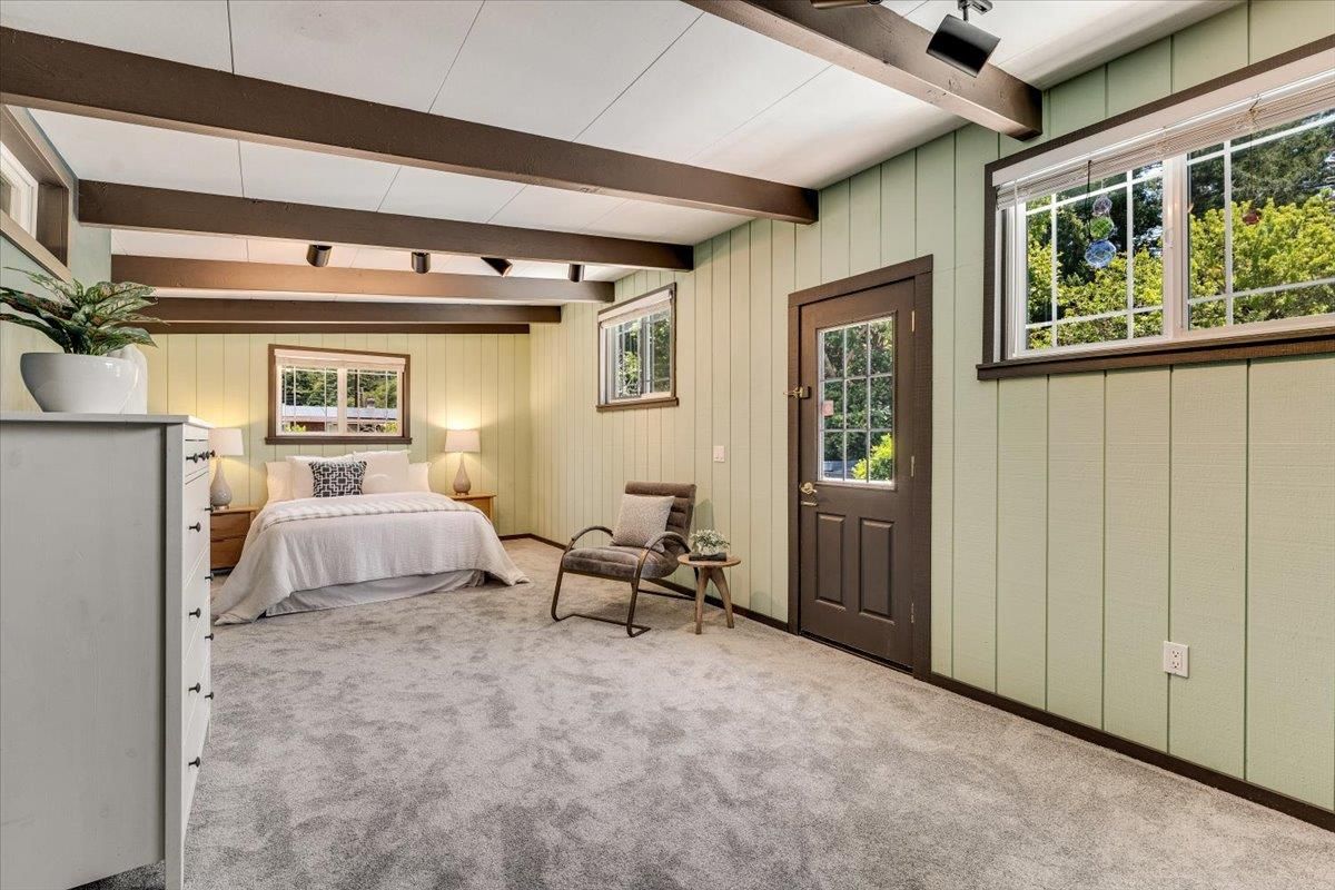 Bedroom, Interior, Wooden Beams