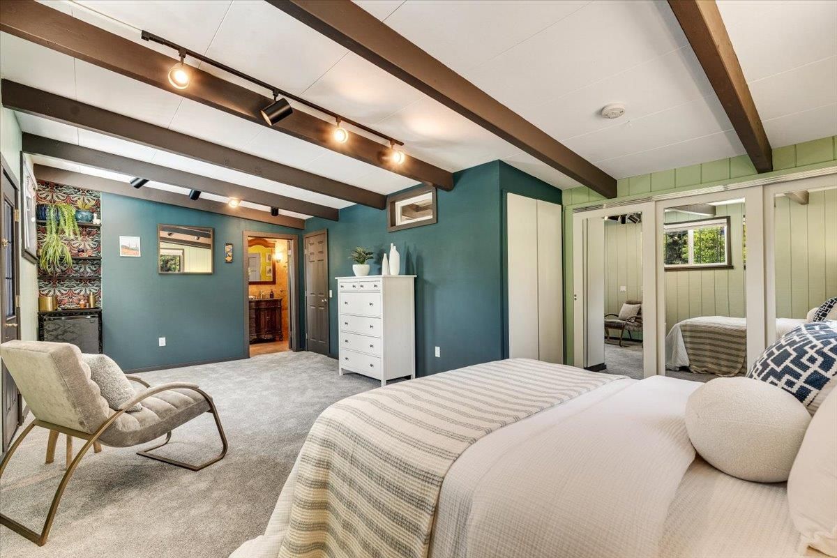Bedroom, Interior, Wooden Beams