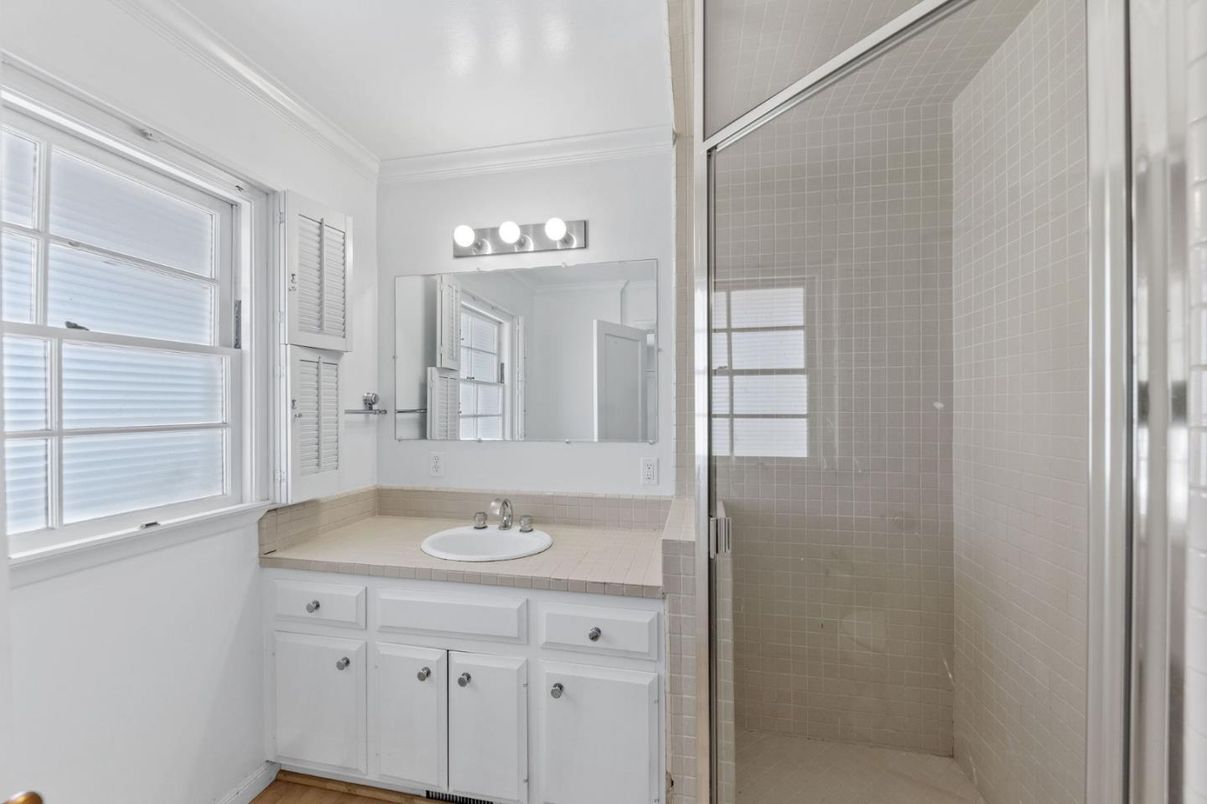 Bathroom, Glass Shower, Interior, Tile Countertops