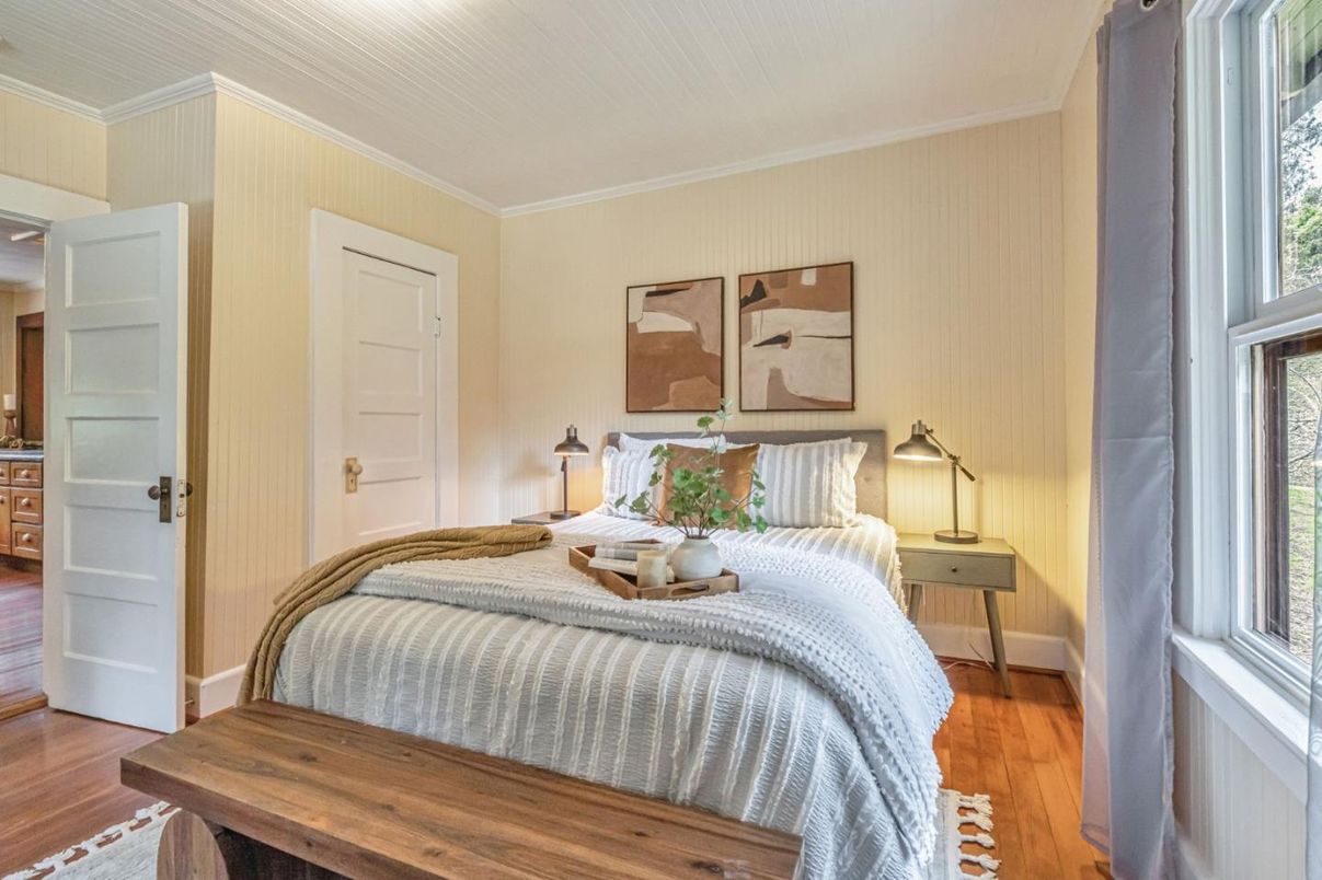 Bedroom, Interior, Wood Texture Flooring