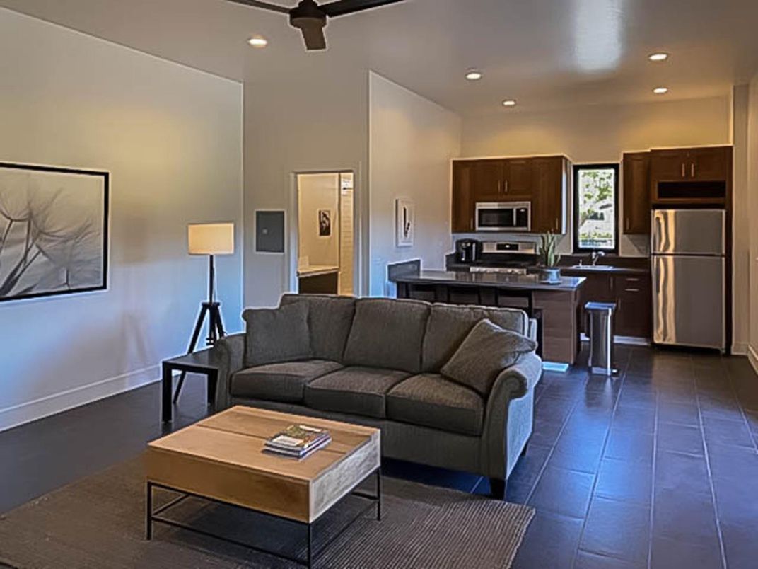Interior, Kitchen, Living room, Recessed Lighting, Stainless Steel Appliances