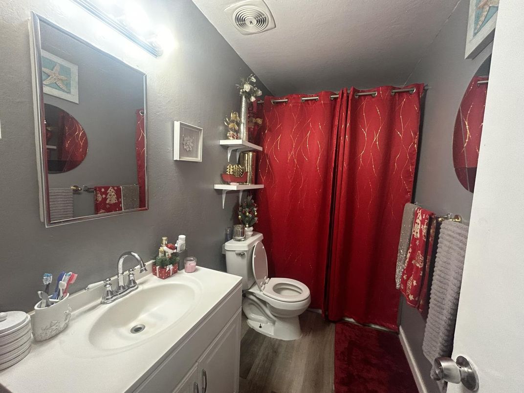 Bathroom, Interior, Wood Texture Flooring