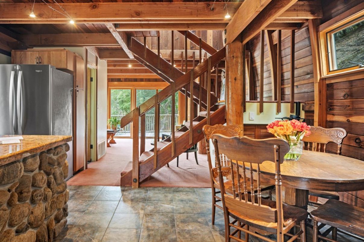 Dining room, Interior, Wooden Beams, Wooden Walls