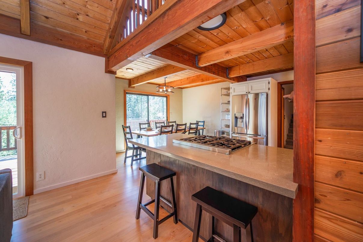 Dining room, Interior, Kitchen, Wooden Beams, Wooden Ceilings, Wood Texture Flooring