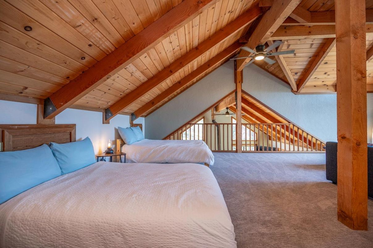 Bedroom, Interior, Wooden Beams, Wooden Ceilings