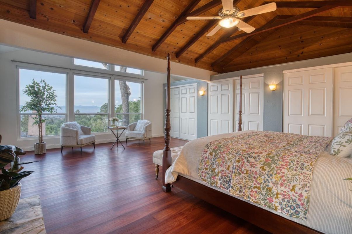 Bedroom, Interior, Wooden Beams, Wooden Ceilings, Wood Texture Flooring