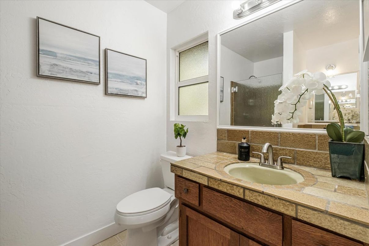 Bathroom, Glass Shower, Interior, Tile Countertops