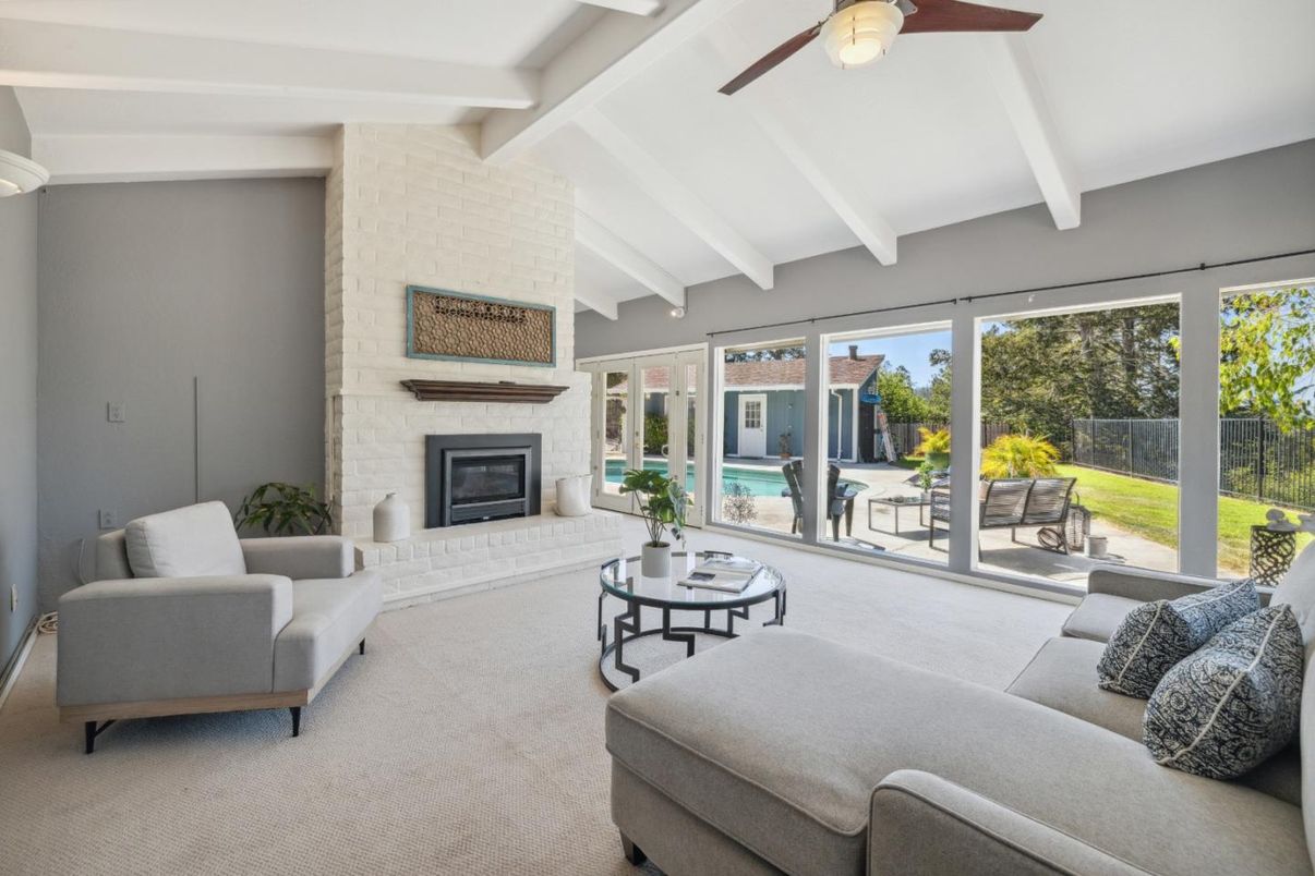 Fireplace, Interior, Living room, Stone Walls