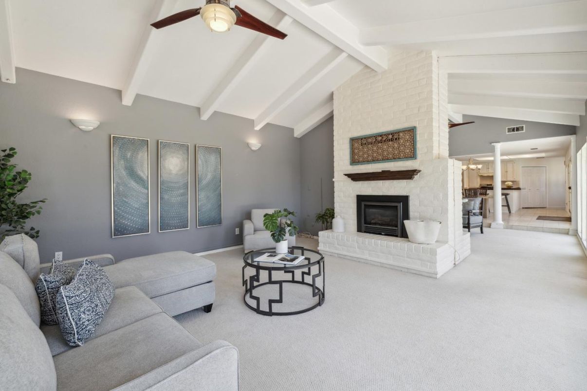 Fireplace, Interior, Living room, Stone Walls