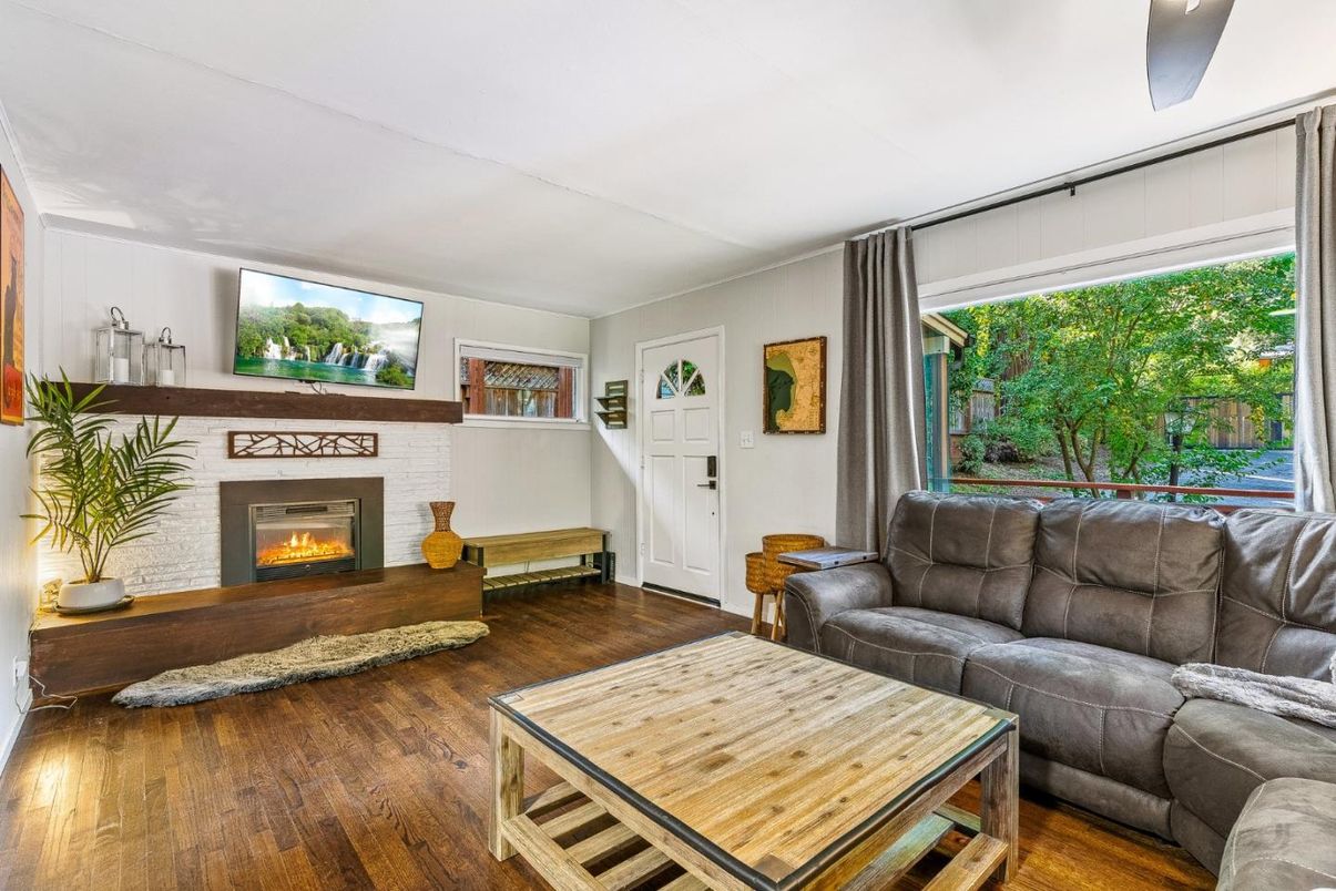 Fireplace, Interior, Living room, Wood Texture Flooring