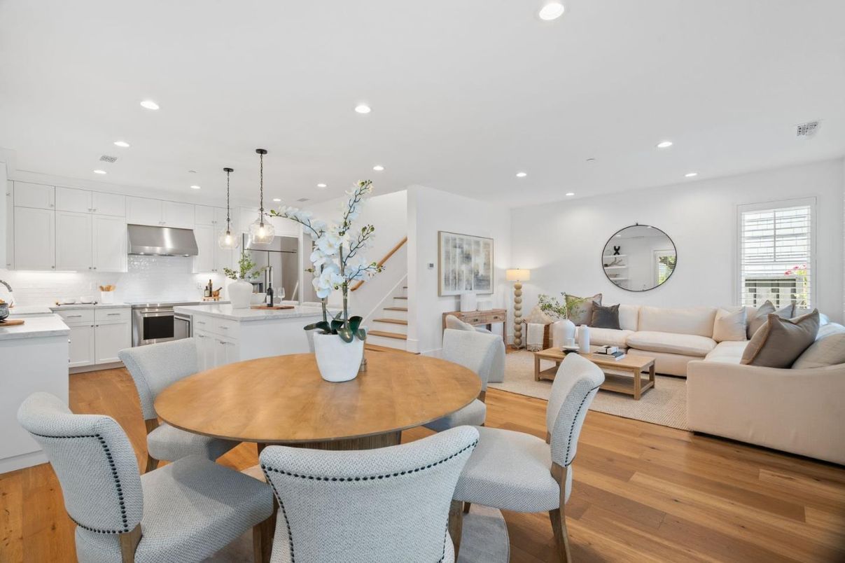 Dining room, Interior, Wood Texture Flooring