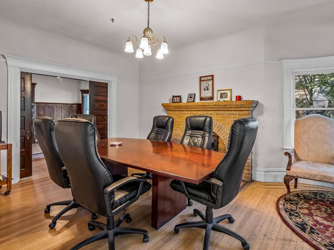 Chandelier, Home Office, Interior, Wood Texture Flooring