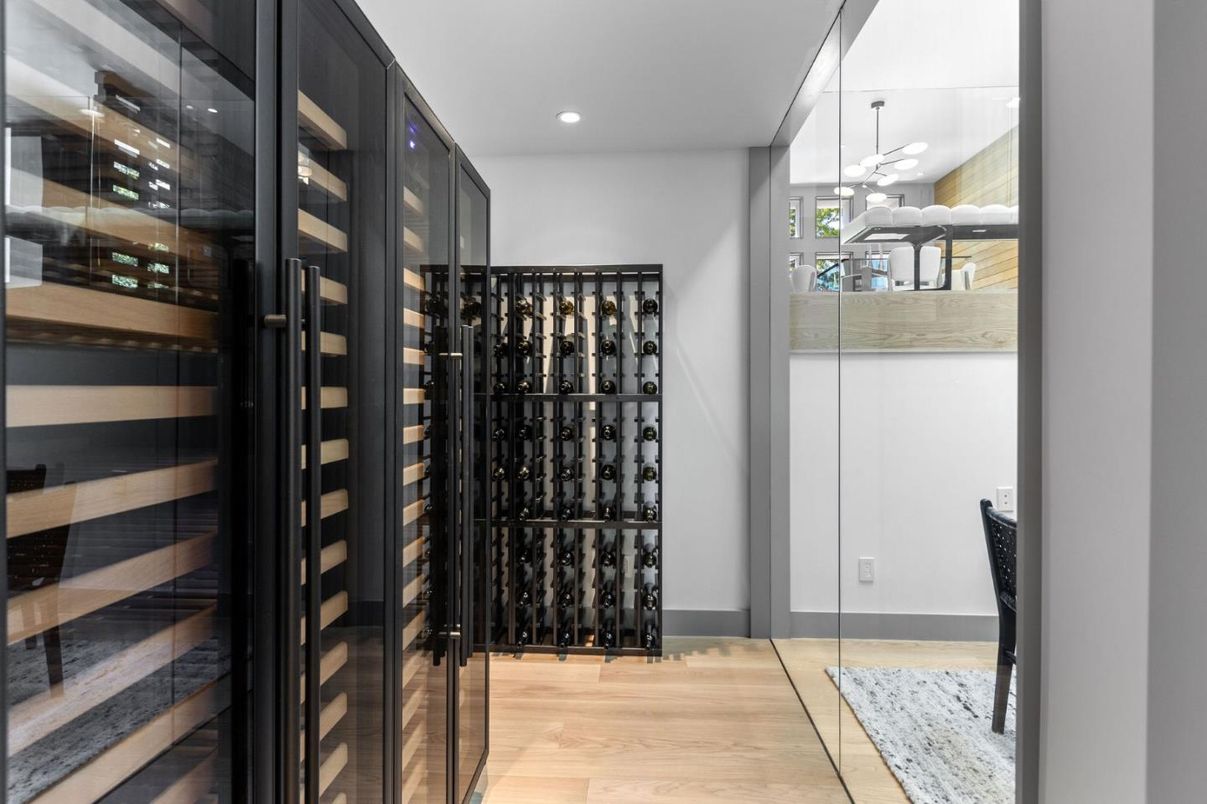 Interior, Recessed Lighting, Wine Storage, Wood Texture Flooring