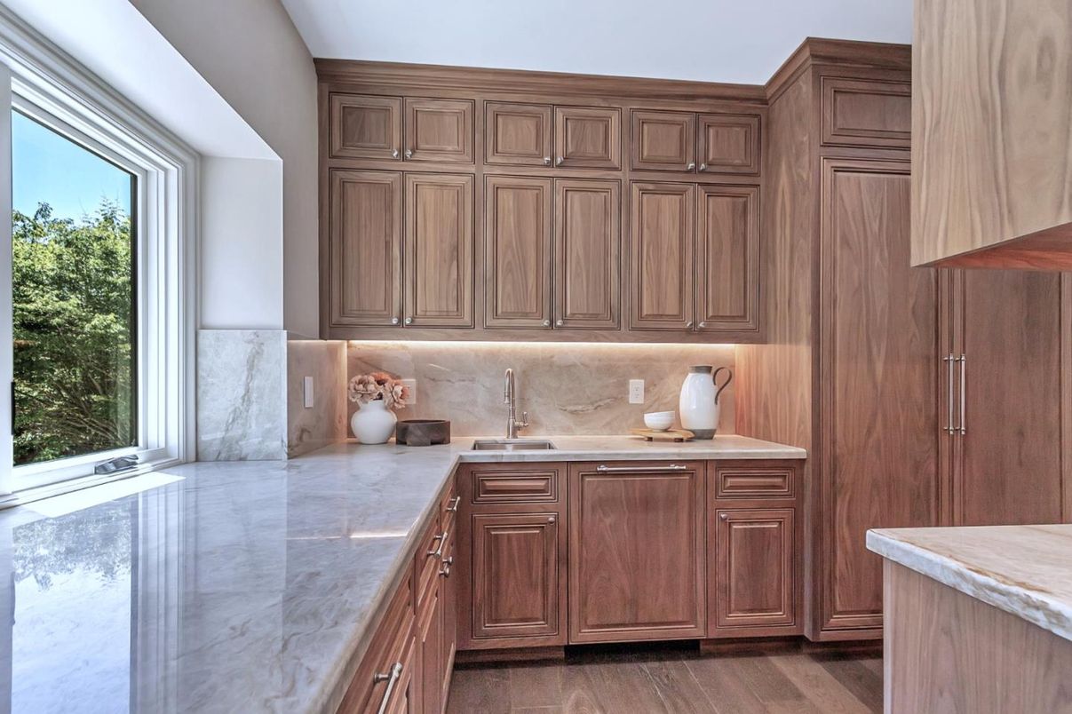 Interior, Kitchen, Wood Texture Flooring