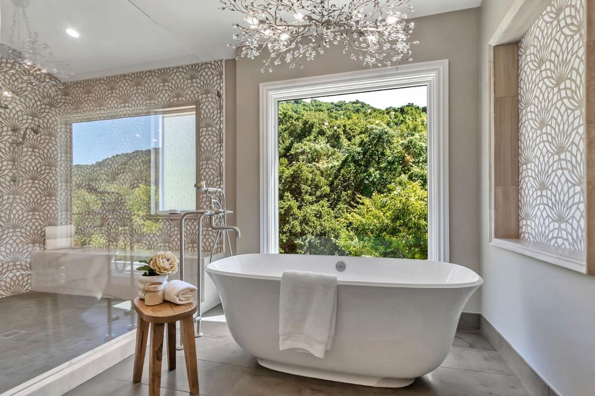 Bathroom, Free Standing Baths, Interior, Recessed Lighting