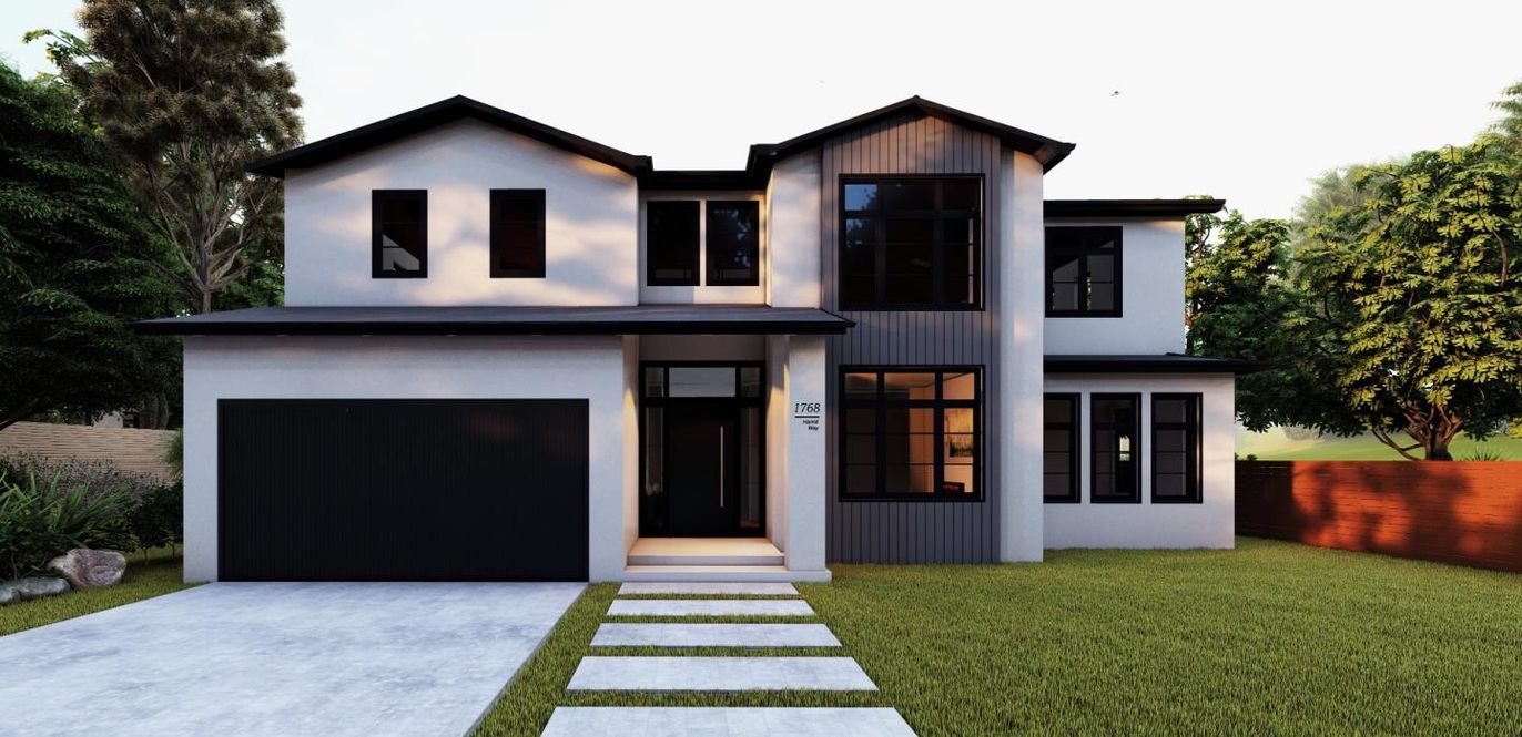 Attached, Exterior, Facade, Modern