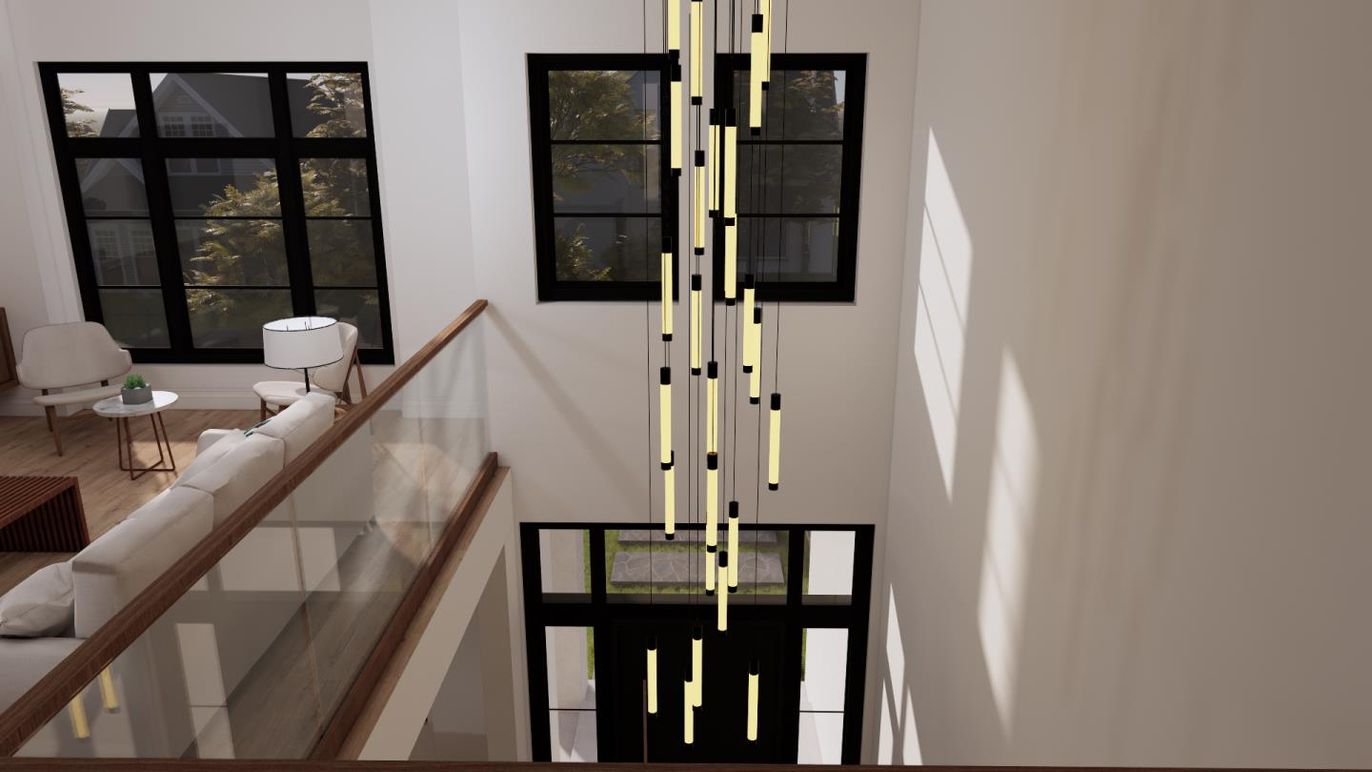 Interior, Pendant Lights, Wood Texture Flooring