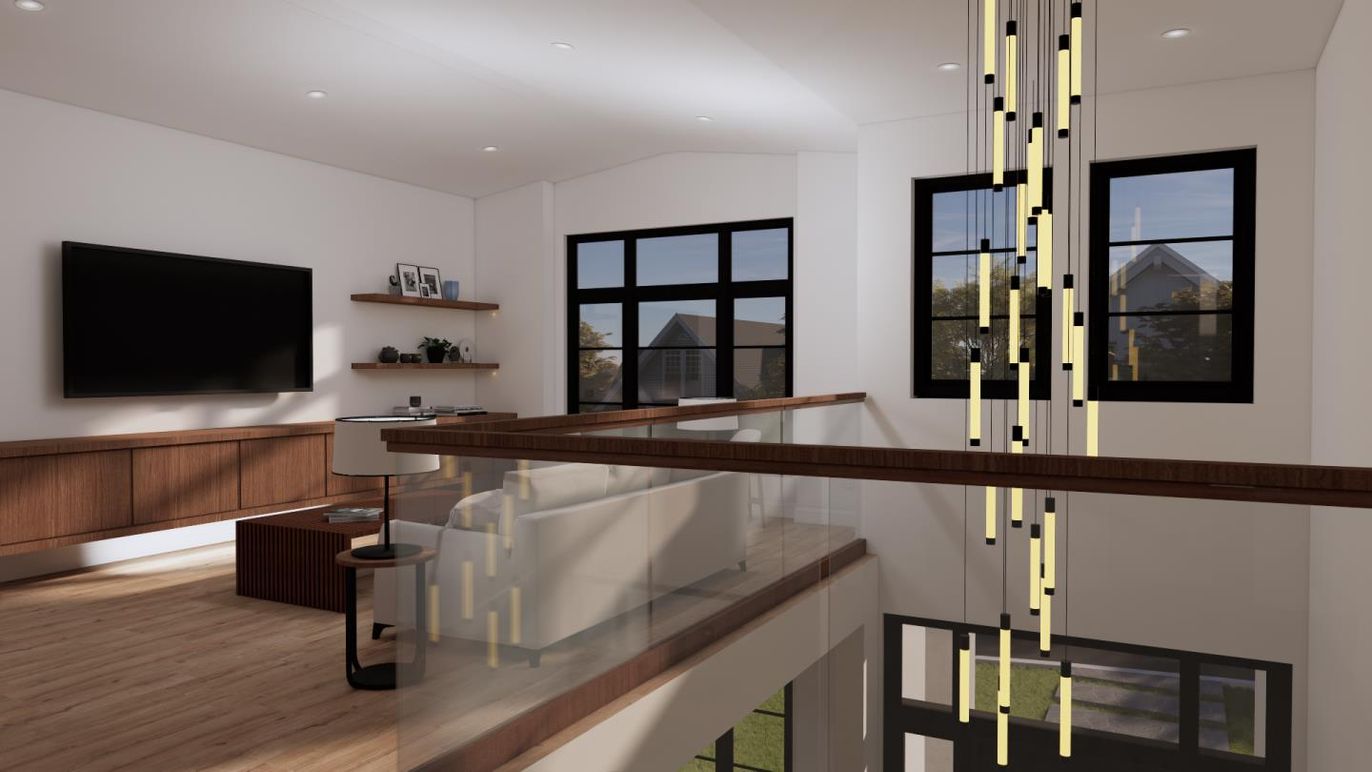 Interior, Pendant Lights, Recessed Lighting, Wood Texture Flooring