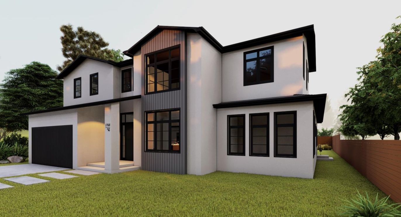 Attached, Backyard, Exterior, Facade, Modern