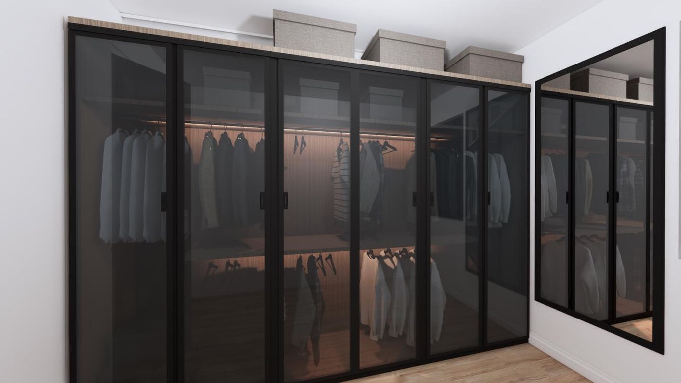 Interior, Walk-in Closets, Wood Texture Flooring