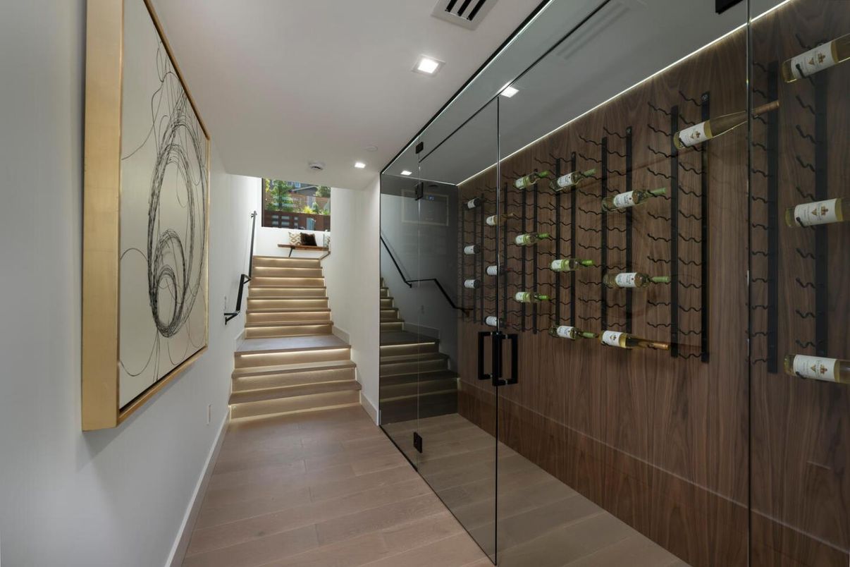 Interior, Recessed Lighting, Wine Storage, Wood Texture Flooring