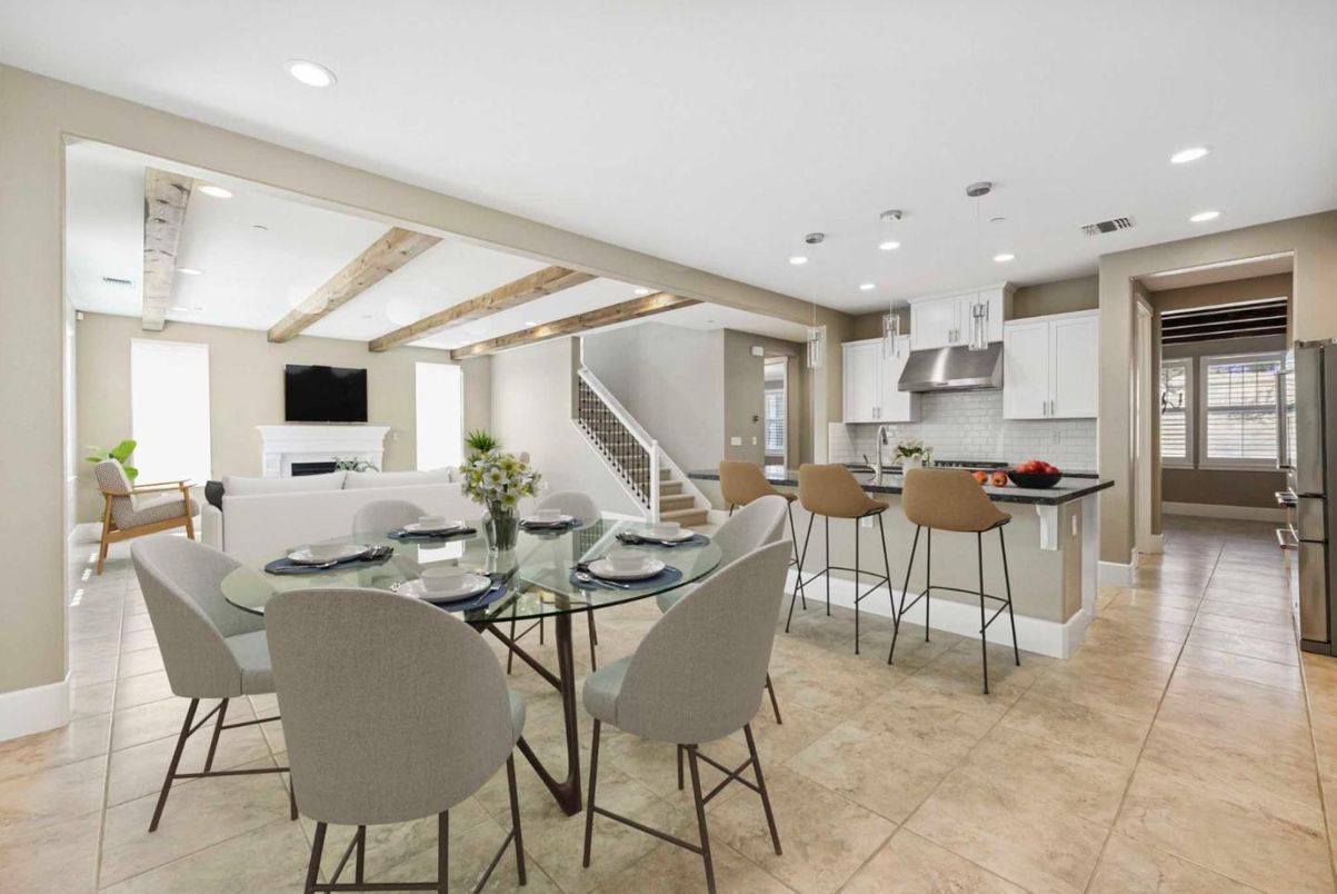 Interior, Recessed Lighting, Wooden Beams