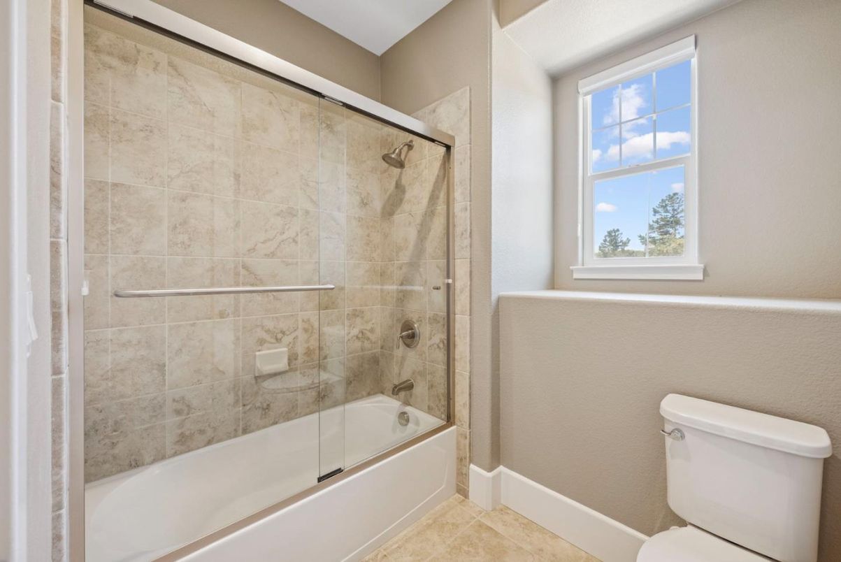 Bathroom, Dual Sink Vanities, Glass Shower, Interior, Marble Walls, Recessed Lighting