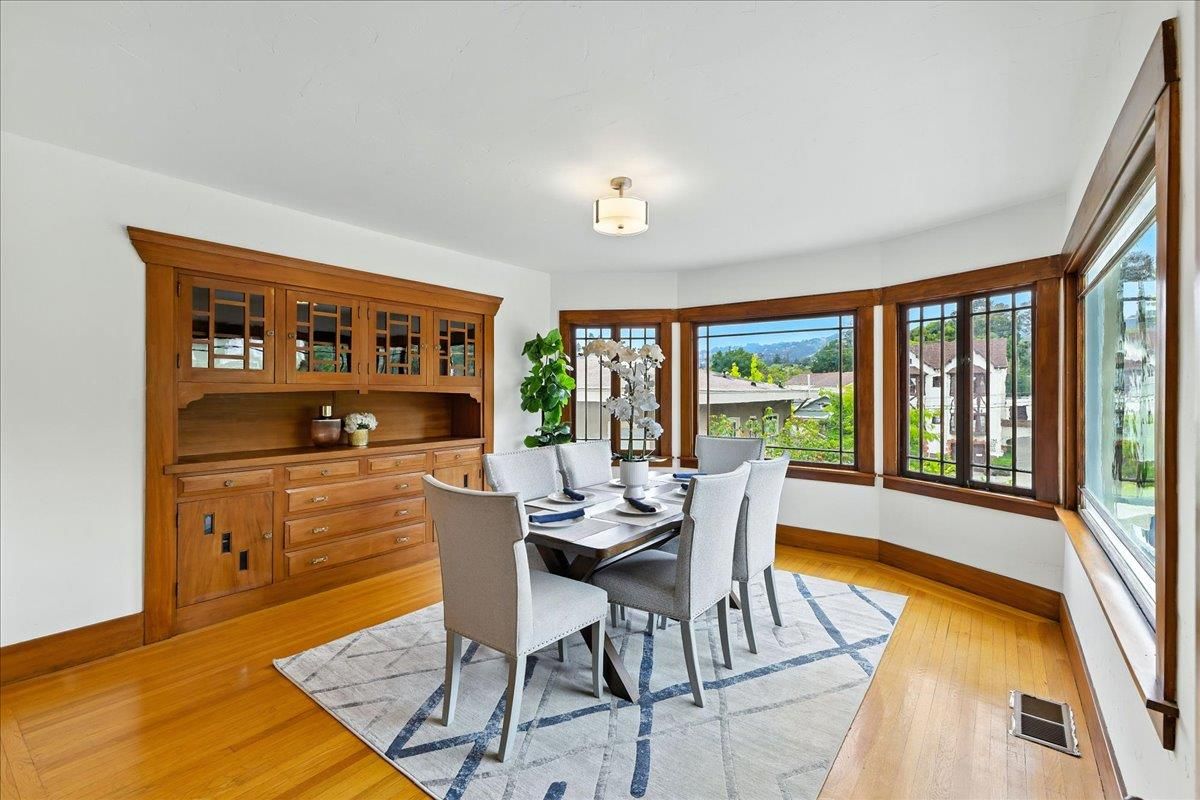Dining room, Interior, Wood Texture Flooring