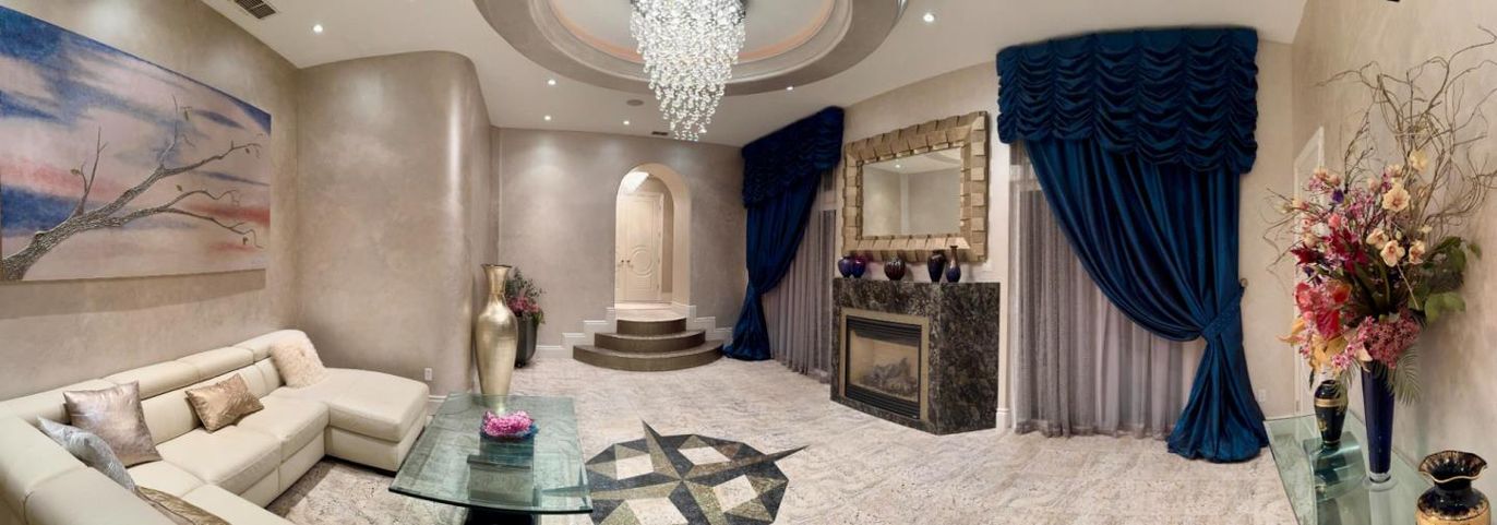 Fireplace, Interior, Living room, Recessed Lighting