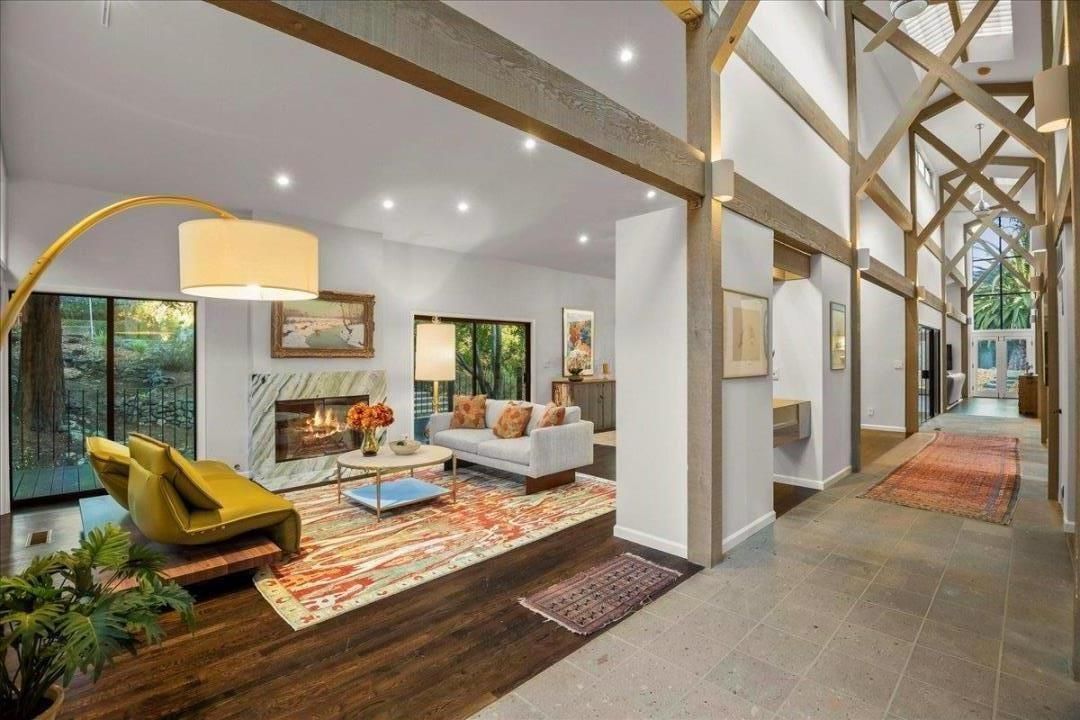 Fireplace, Interior, Living room, Recessed Lighting