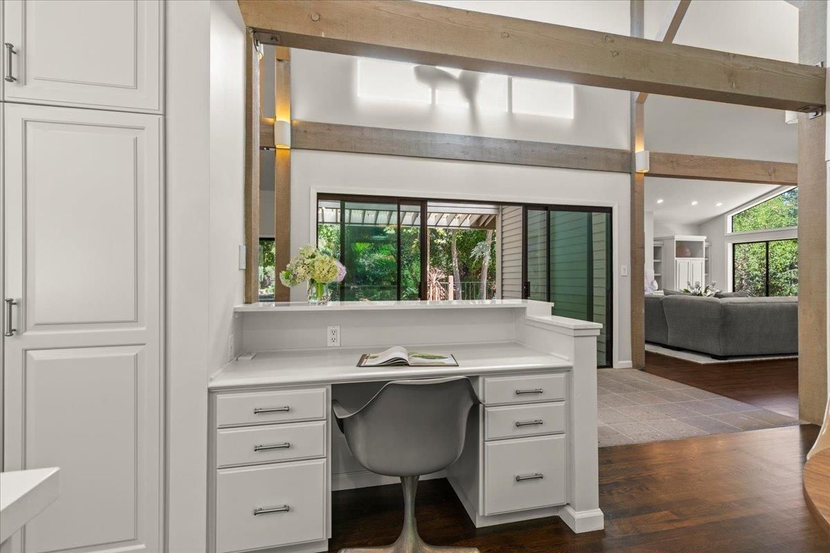 Home Office, Interior, Wooden Beams, Wood Texture Flooring