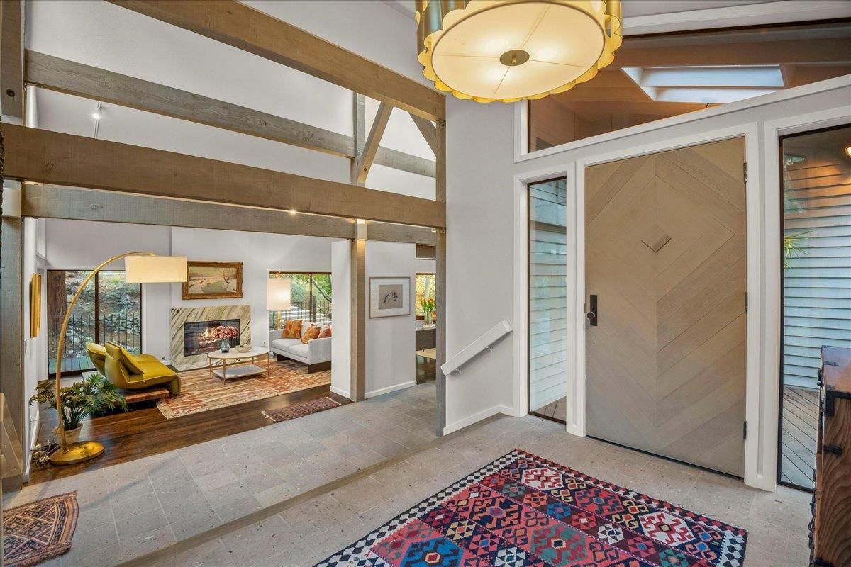 Fireplace, Interior, Living room, Wooden Beams