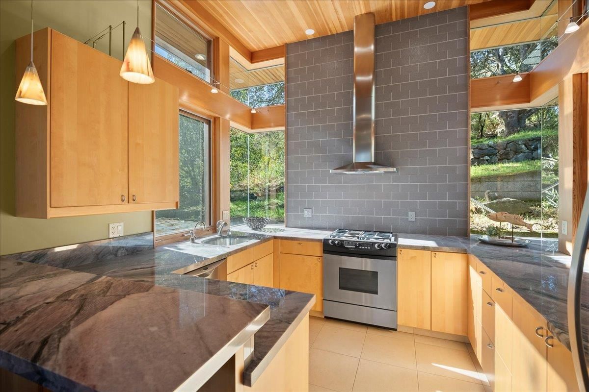 Interior, Kitchen, Pendant Lights, Recessed Lighting, Stainless Steel Appliances