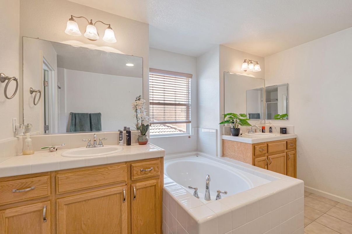 Bathroom, Dual Sink Vanities, Interior, Tile Countertops